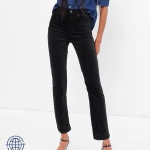 NWT GAP Black Velvet Vintage Slim High Rise Jeans 28/6